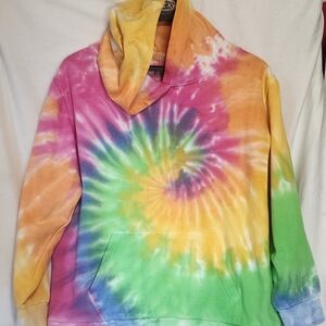 Womens Colorful Tie-Dye Hoodie